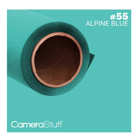 Camerastuff Seamless Paper Backdrop 1.35x10m No55 Alpine Blue | CameraStuff | South Africa Gauteng Online Shop