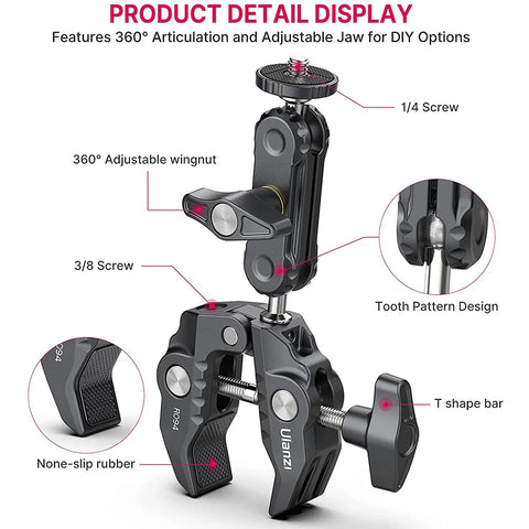 Ulanzi R094 Multi-Functional Super Clamp 2638 | CameraStuff | South Africa Gauteng Online Shop