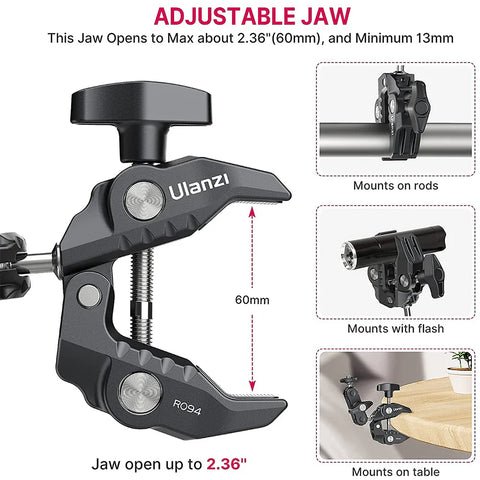 Ulanzi R094 Multi-Functional Super Clamp 2638 | CameraStuff | South Africa Gauteng Online Shop