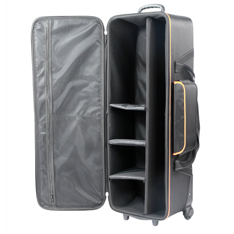Camerastuff Orange-Rim Roller Carry Bag Studio & Lighting Accessories (94x34x25cm) + 2 x 260cm Light Stands