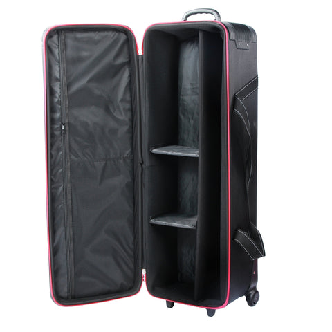 Camerastuff Red-Rim Roller Carry Bag Studio & Lighting Accessories (103x34x29cm) + 2 x 260cm Light Stands