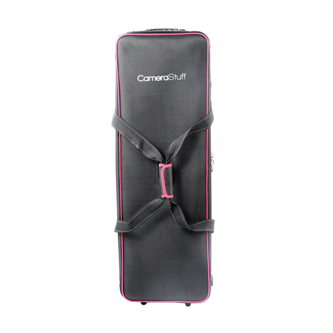 Camerastuff Red-Rim Roller Carry Bag Studio & Lighting Accessories (103x34x29cm) + 2 x 260cm Light Stands