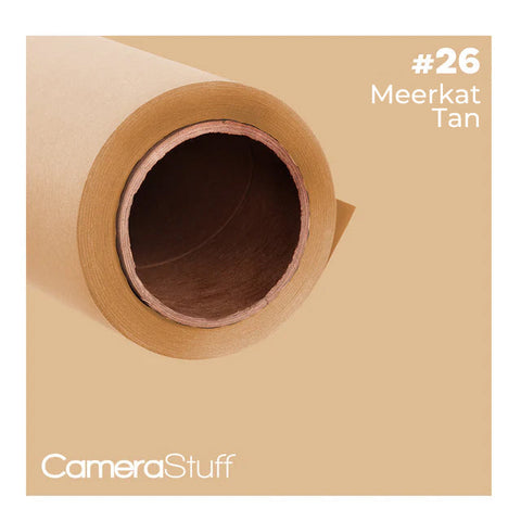 Camerastuff Seamless Paper Backdrop 1.35x10m No26 Meerkat Tan (pongee) • Camerastuff • South Africa
