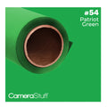 Camerastuff Seamless Paper Backdrop 1.35x10m No54 Patriot Green (chroma-key) • Camerastuff • South Africa