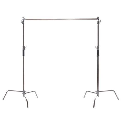 Camerastuff Stainless Steel Heavy Duty Backdrop Stand wtih C-Stands 3m x 3.3m