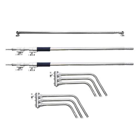 Camerastuff Stainless Steel Heavy Duty Backdrop Stand wtih C-Stands 3m x 3.3m