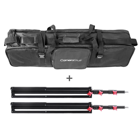 Camerastuff Studio Soft Carry Bag for Lighting & Accessories 105x27x27cm + 2 x 260cm Light Stands
