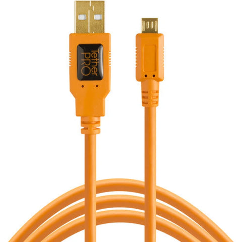 Tethertools Tetherpro Camera Tether Cable Usb 2.0 Micro-b 5-pin 4.6m Orange (cu5430)