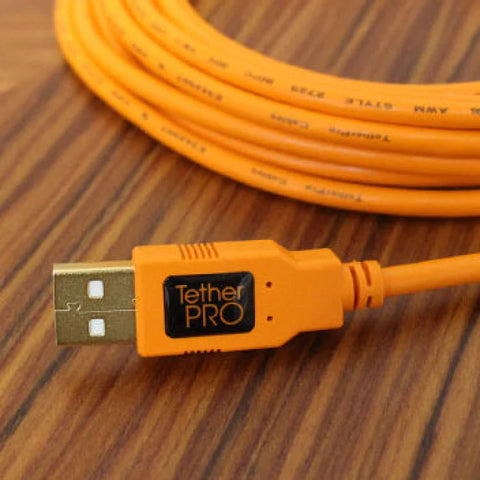 Tethertools Tetherpro Camera Tether Cable usb 2.0 To Mini-b 8-pin 4.6m Orange (cu8015-org)
