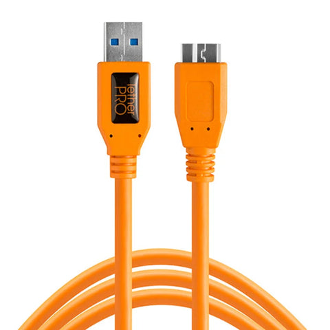 Tethertools Tetherpro Camera Tethering Cable Usb 3.0 Micro-b 4.6m Orange (cu5454)