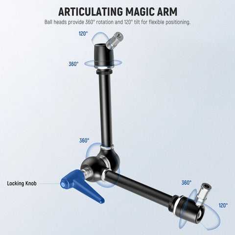 Neewer UA018 53cm Adjustable Magic Arm Camera Mount With Super Clamp