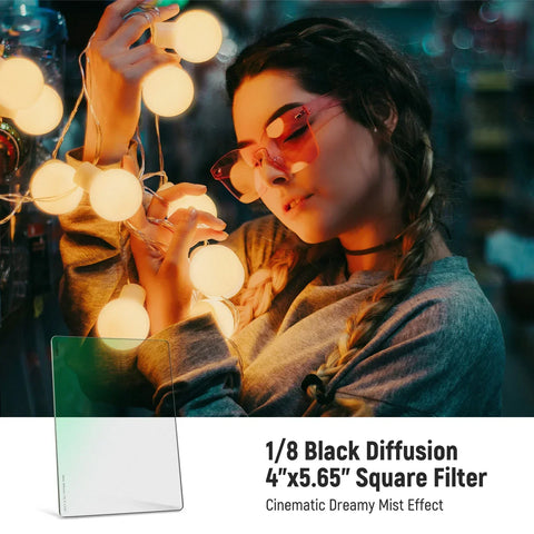 Neewer 1/8 Black Diffusion Mist Dreamy Effect 4’’ x 5.65’’ Square Filter for Matte Box • Camerastuff • South Africa