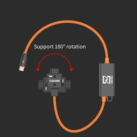 ZGCINE DT-PD D-Tap to USB-C PD Cable 2 Way 100W 50cm