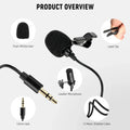 Neewer Cm5 2-pack Wired Lavalier Lapel Omnidirectional Condenser Microphone • Camerastuff • South Africa