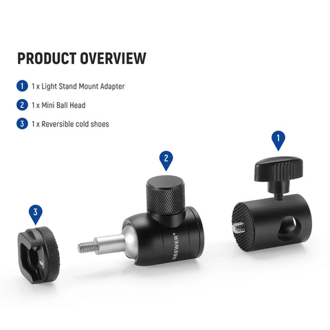 Neewer Light Stand Mount Adapter for Camera Monitor Ring Light