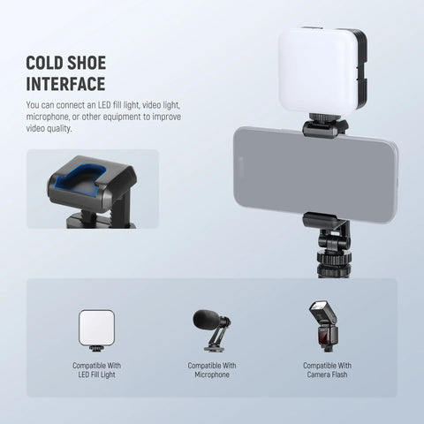 Neewer BASICS SP 10 Smartphone Tripod Mount Holder with 1/4Inch Thread & Cold Shoe