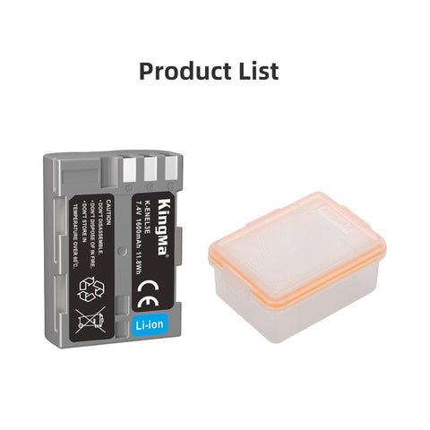 Kingma Nikon EN-EL3e Battery 1600mAh, includes a battery protective box