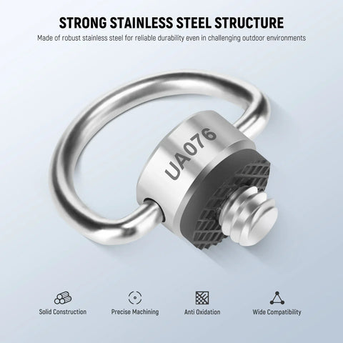 Neewer Ua076 Stainless Steel 1/4’’ d Ring Screw Set (4 Pack) • Camerastuff • South Africa