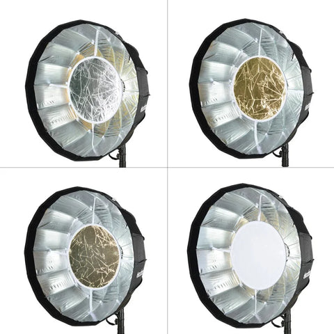 Godox Ad-s65s Silver 65cm Folding Softbox Beauty Dish with Grid (godox Native Mount) • Camerastuff • South Africa