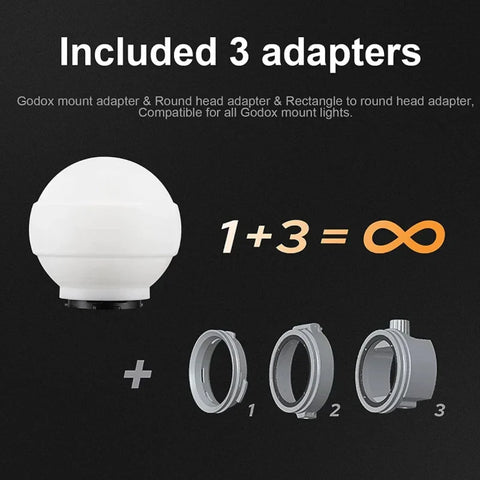 Godox Ml-cd15 Collapsible Silicon Diffuser Dome with 3 x Adapter Brackets • Camerastuff • South Africa