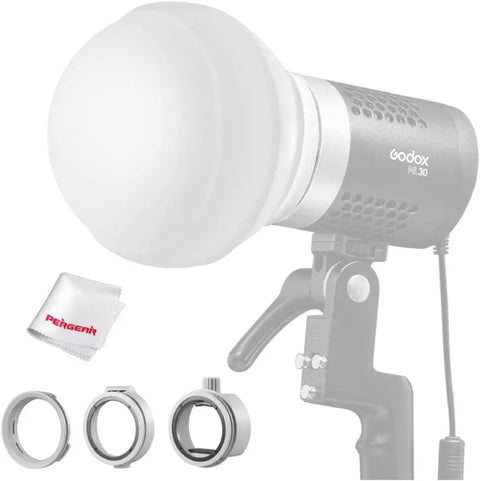 Godox Ml-cd15 Collapsible Silicon Diffuser Dome with 3 x Adapter Brackets • Camerastuff • South Africa
