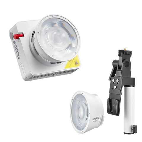 Godox Ml100bi Kit-2 120w Bi-colour Portable Led Video Light (15° & 36° Lens Ak-b02 V-mount Battery Holder)