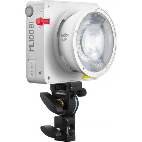 Godox Ml100bi Kit-2 120w Bi-colour Portable Led Video Light (15° & 36° Lens Ak-b02 V-mount Battery Holder)