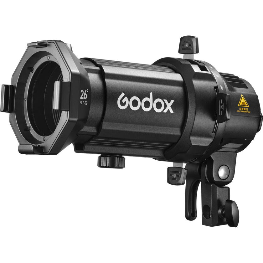 Godox MLP26K Projection Attachment Optical Snoot for ML-series LED lights, compact design with 26-degree lens