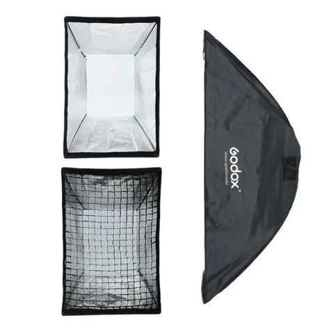 Sokani X100 Softbox Bowens C/ Grid Godox 60x90 Tripé 3,00m - Loja