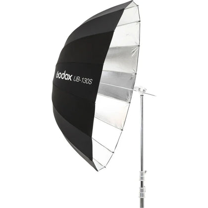 Godox UB-130S 130cm parabolic silver umbrella for use with flash