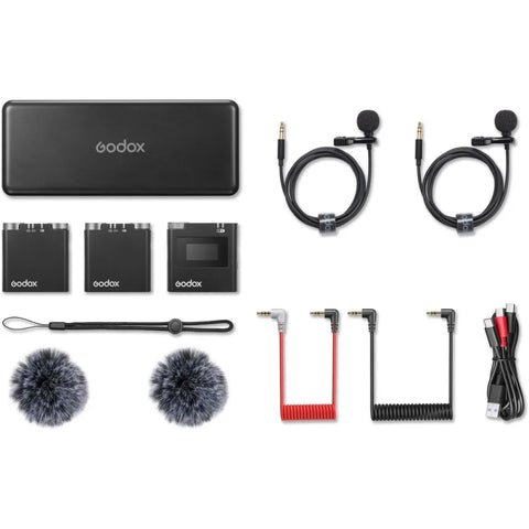Godox Virso M2 2-person Wireless Microphone System for Cameras and Smartphones (2.4 Ghz) • Camerastuff • South Africa