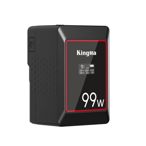 KingMa 99W Mini Size V-Mount V-Type Battery with OLED Display