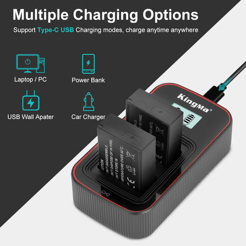 Kingma Bm058 Usb-c Dual Battery Charger for Canon Lp-e17 • Camerastuff • South Africa