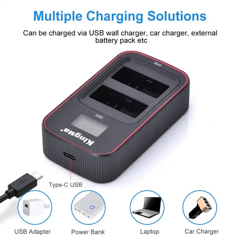 Kingma Canon LP-E8 LCD Dual USB Camera Battery Charger