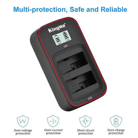 Kingma Canon LP-E8 LCD Dual USB Camera Battery Charger