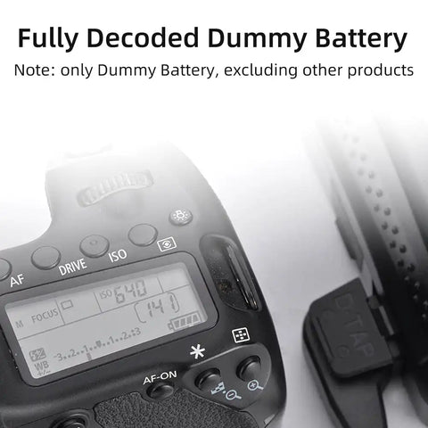 Kingma D-TAP to Canon LP-E6 Dummy Battery Adaptor