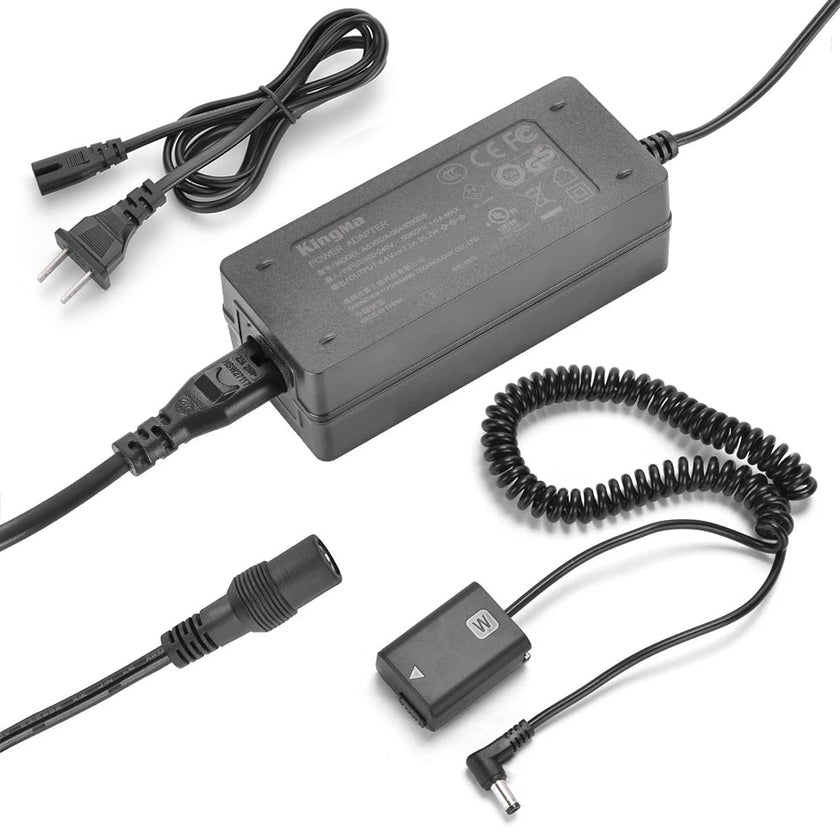 Kingma NP-FW50 Sony dummy battery with AC power supply plug