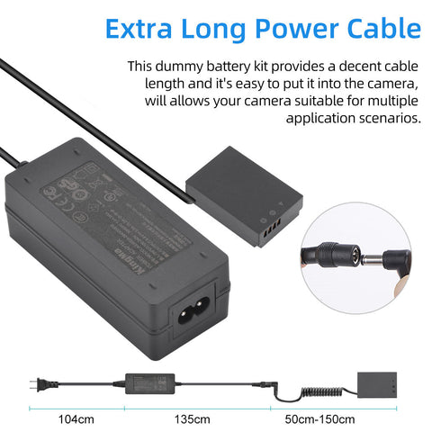 Kingma Dr-lpe12 Lp-e12 Canon Dummy Battery + Ac-power Supply with Plug • Camerastuff • South Africa