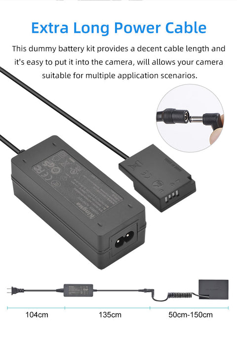Kingma Dr-lpe17 Lp-e17 Canon Dummy Battery + Ac-power Supply with Plug • Camerastuff • South Africa