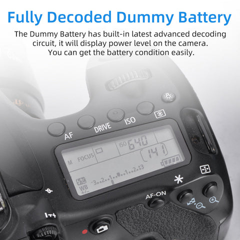 Kingma Dr-lpe17-m Lp-e17 Canon Dummy Battery + Ac-power Supply with Plug • Camerastuff • South Africa