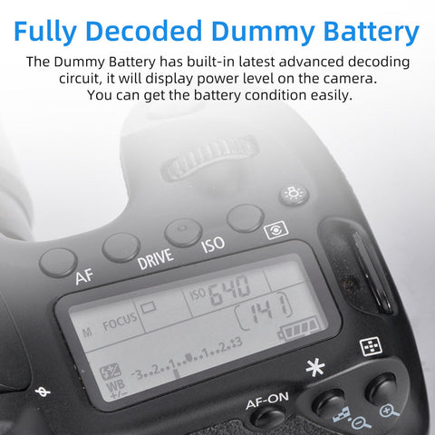 Kingma Dr-lpe6 Lp-e6 Canon Dummy Battery + Ac-power Supply with Plug • Camerastuff • South Africa
