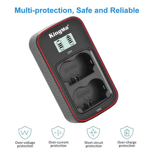 Kingma Fujifilm NP-W126/W126S LCD Dual USB Camera Battery Charger