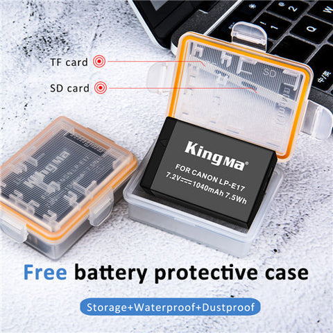 Kingma Lp-e17 Camera Battery for Canon + Perspex Case 1040mah • Camerastuff • South Africa