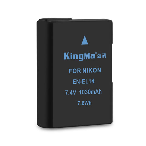 Kingma Nikon EN-EL14 Battery 1030mAh, includes a battery protective box