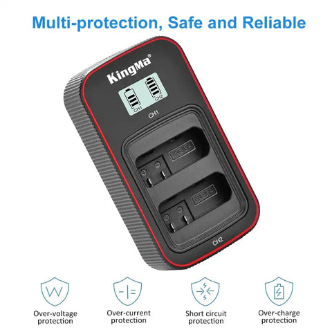 Kingma Nikon EN-EL14 LCD Dual USB Camera Battery Charger