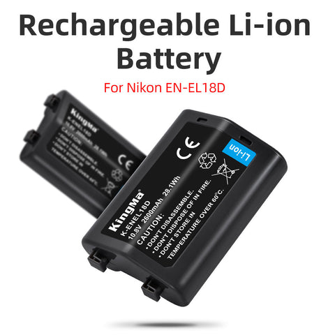 KingMa Nikon EN-EL18D Camera Battery 2600mAh