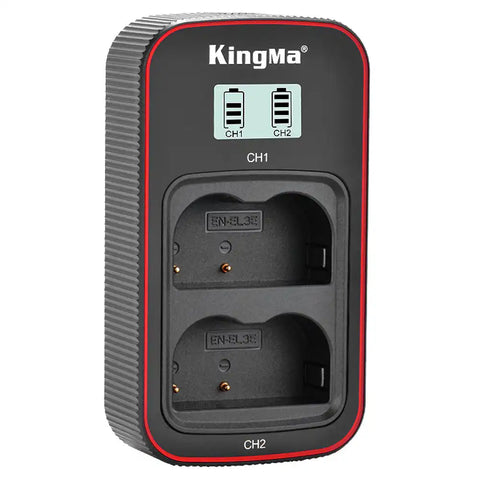 Kingma Nikon EN-EL3e LCD Dual USB Camera Battery Charger