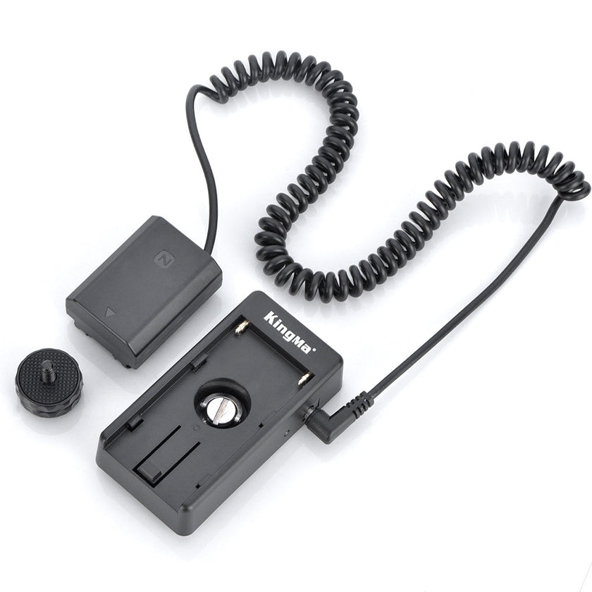 Kingma NP-FZ100 dummy battery DC coupler with NP-F adapter plate kit