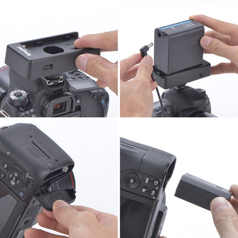 Kingma Np-fz100 Dummy Battery Dc Coupler with Np-f Adapter Plate Kit • Camerastuff • South Africa