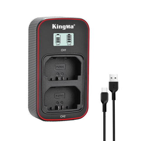 Kingma Sony NP-FZ100 LCD Dual USB Camera Battery Charger